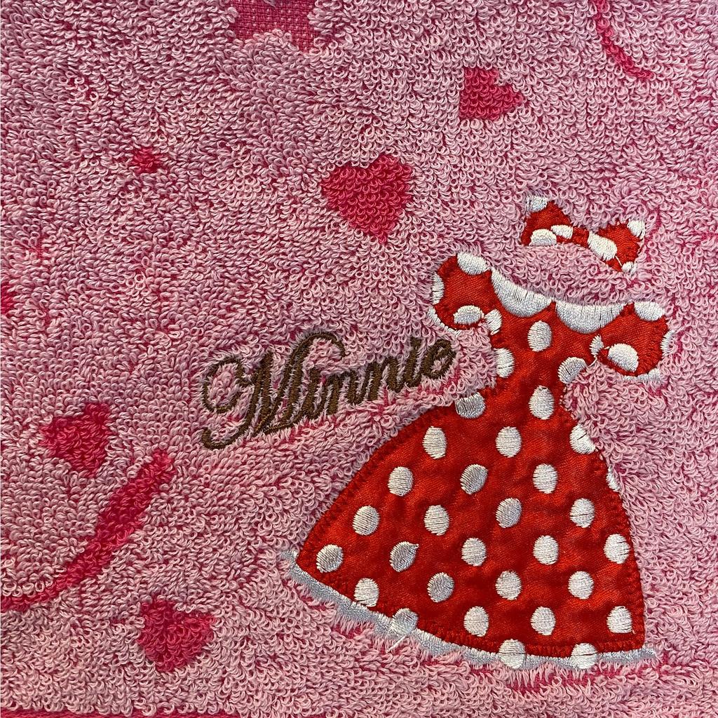 Marushin Disney Minnie Mouse Red Dress Embroidered Face Towel 34 x 80cm (Product Code 2006007900) Approx.