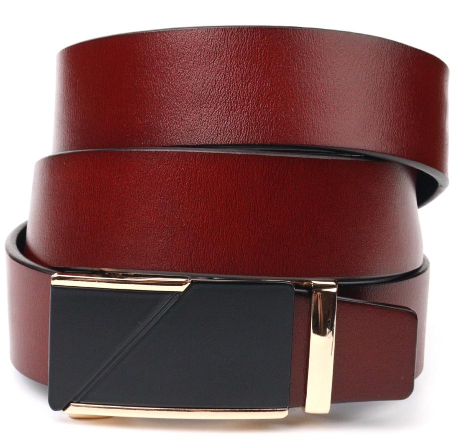 

Двосторонній чоловічий шкіряний ремінь VINTAGE Leather Belt 21479 Коричневий