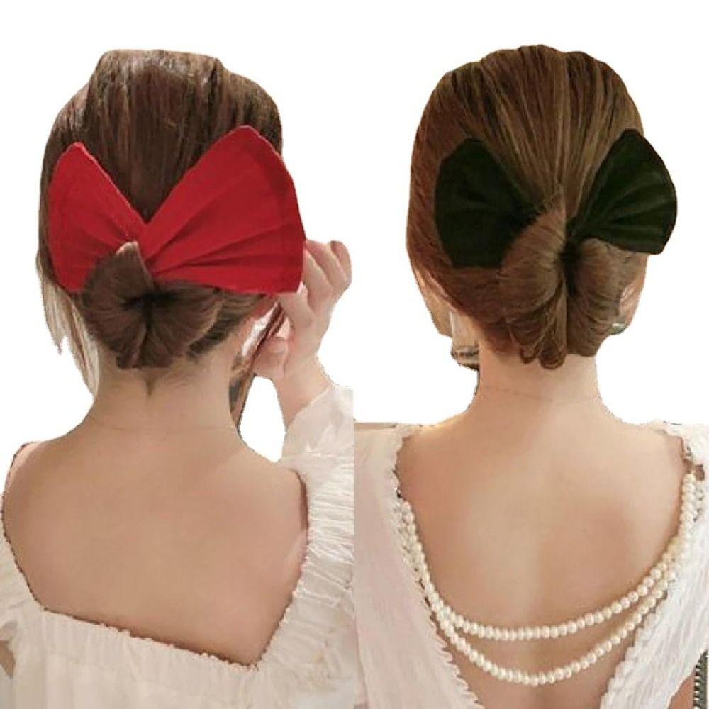 Fermaglio per capelli a fiore flessibile Antiscivolo Fiocco Cerchietto rotante Portatile Acconciatura a torsione Chignon Donna Ragazze