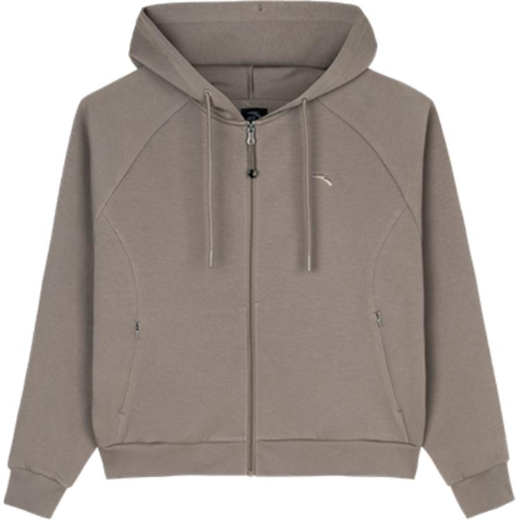 

Anta Тренировочная серия однотонная толстовка с капюшоном на молнии с длинным рукавом женская толстовка лен-серый 962437705-1 2XL