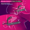 Rabbit-ear Cock Ring Vibrating Anal Plug with Clitoral Stimulator, Wearable Double Ended Anal Plug, Unisex Dual User Anal Sex Toy