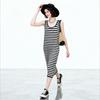ENC Black and White Striped Tank Dress