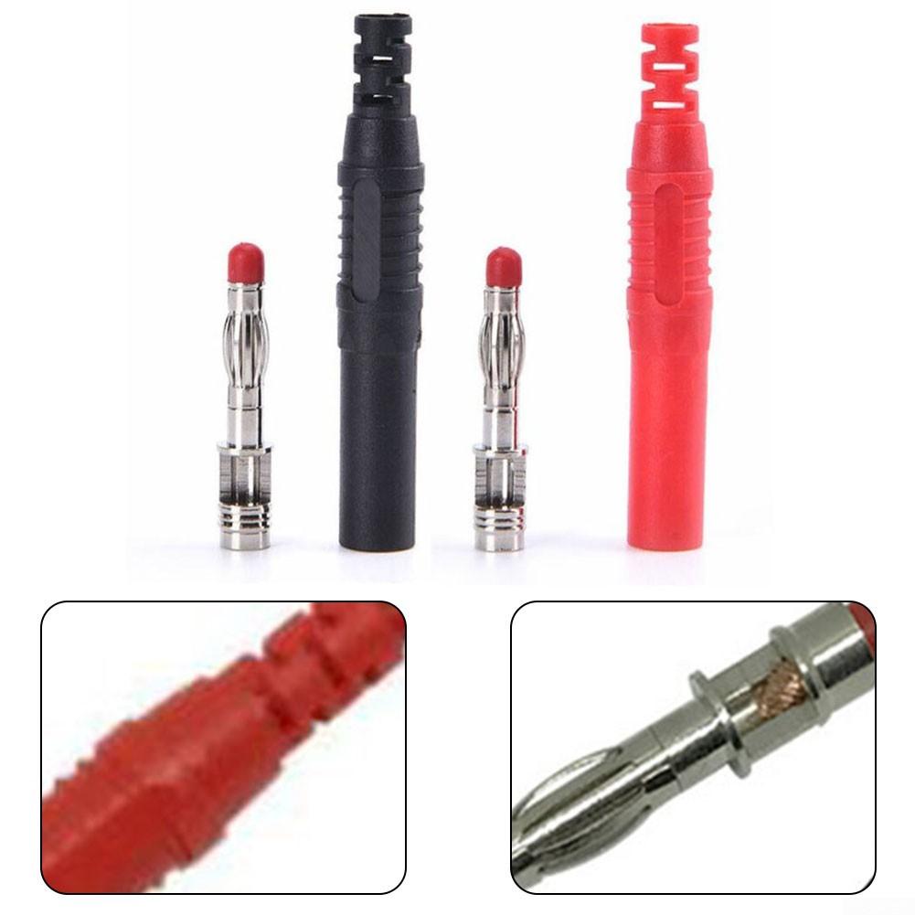 Welding Termination 4mm Male Banana Plugs 2 Pcs for Instrument Testing