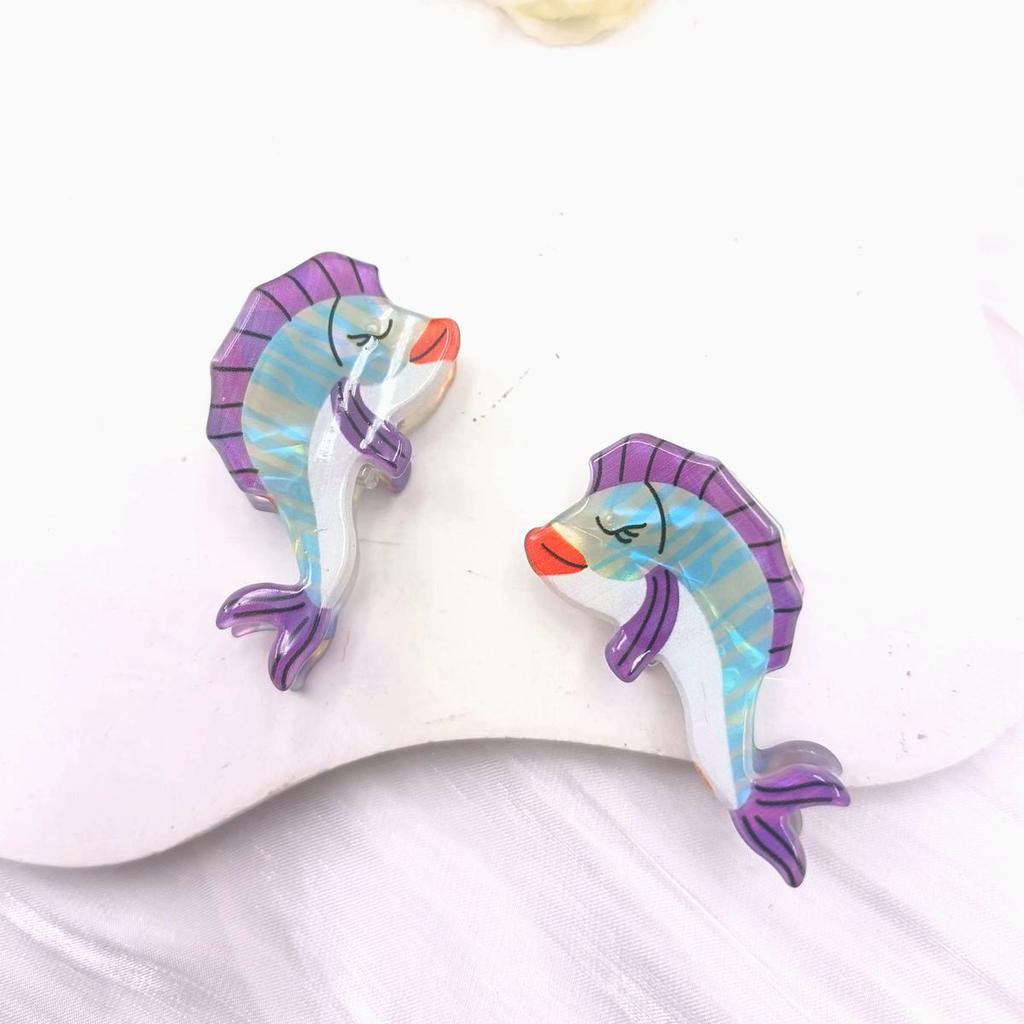 Cartoon Creative Ornamental Fish Shark Goldfish Hairpin Back of the Head Grabbing Clip Shark Clip Hair Accessories for Women