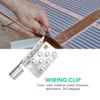 ABWR-80Pcs Carbon Thermal Film Clamp Connector, Warm Floor Copper Plated Silver Clip Accessories, Floor Heating Film Clamp