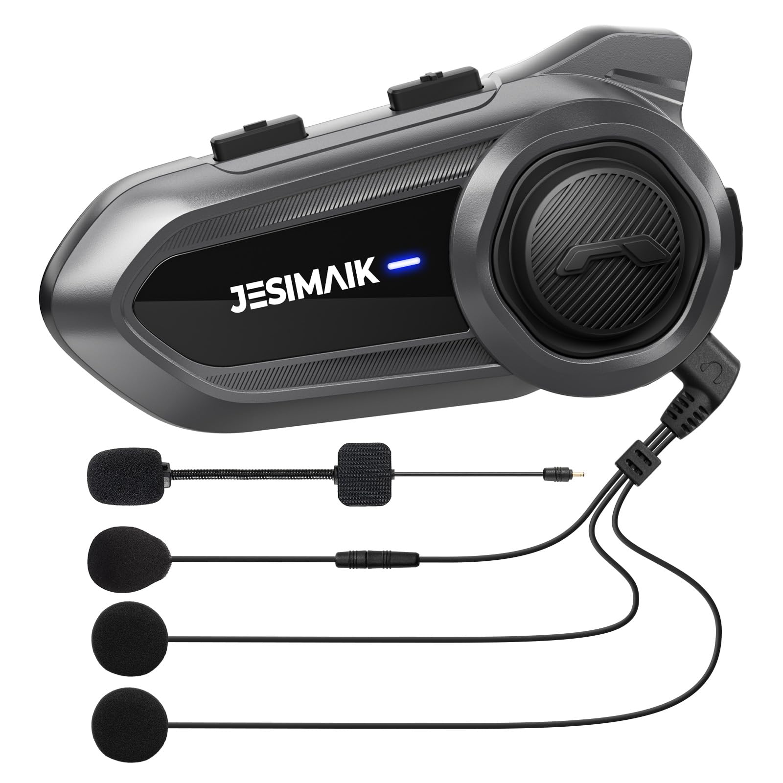 

JESIMAIK R18Lite Мотоциклетная одновременная FM-музыка 4 Музыка 25 часов непрерывной работы 7 мм Комфортный звук HIFI 1500 м Связь Qualcomm IP67 серый