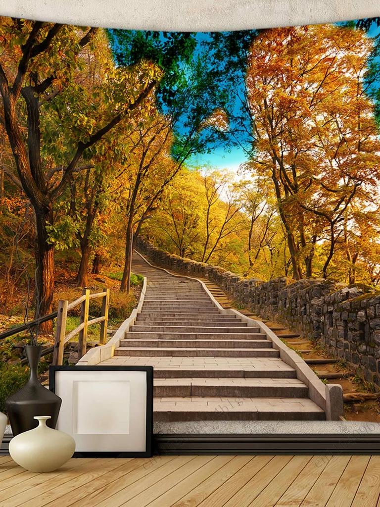 Cozy Family Living Room Wall Tapestry Nature themed Home Decor Item Bedroom Decor Wall Art Unique Creative Seasonal Room Decor