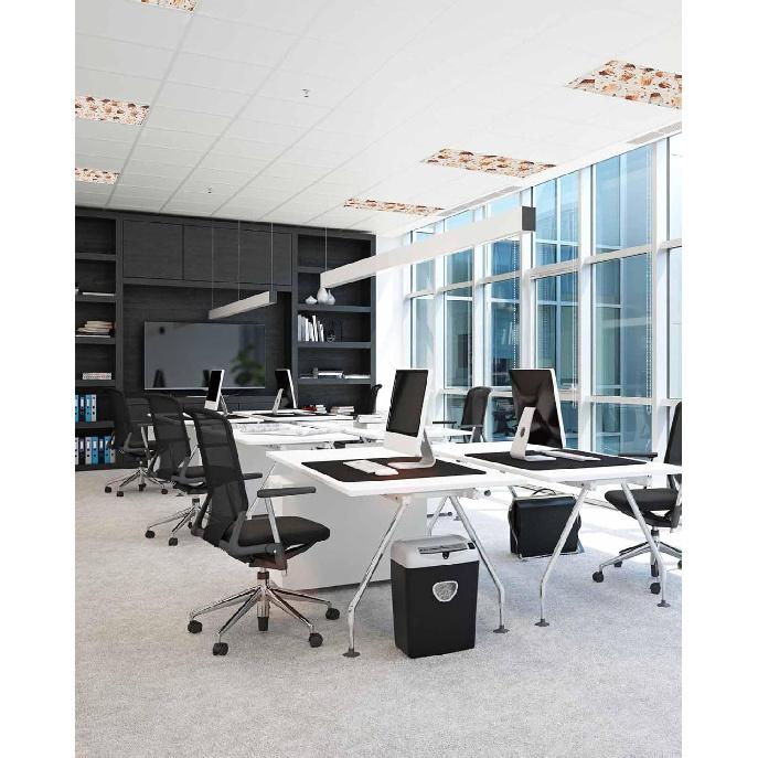 Coffee Themed Fluorescent Light Covers for Ceiling Lights 4x2 feet,4 Pack Magnetic Light Filters for Classroom,Coffee Beans Cappuccino Rustic