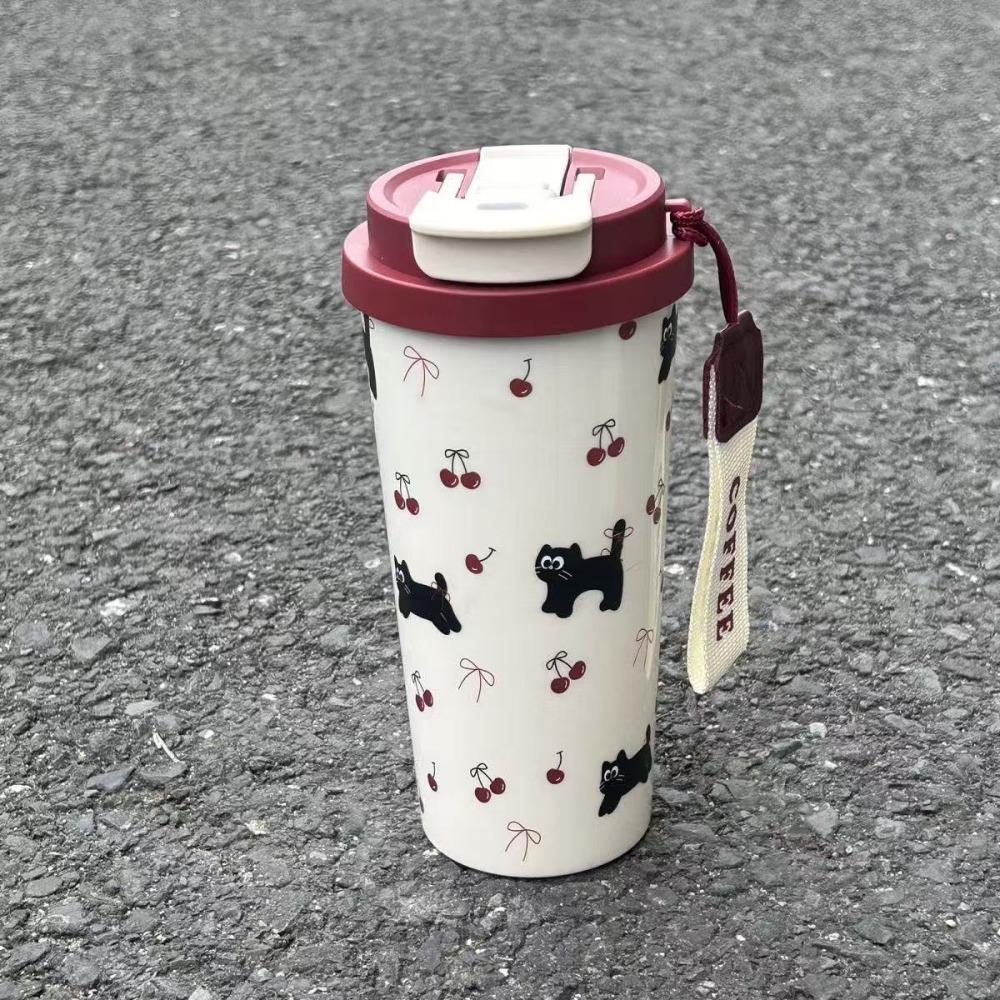 550ml Water Cup Leak-proof Coffee Cup Portable Plastic Cups  Student