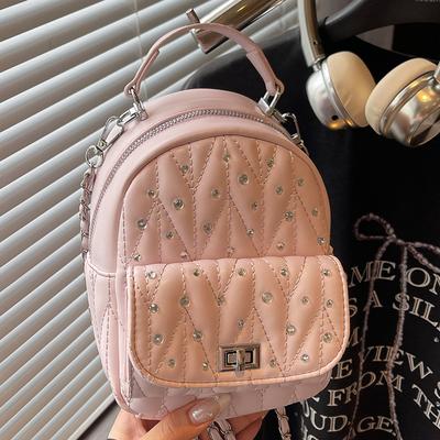 Korean Version of Fashion Portable Small Bag Women 2025 New High-value Chain Backpack Crossbody Casual Bag Women