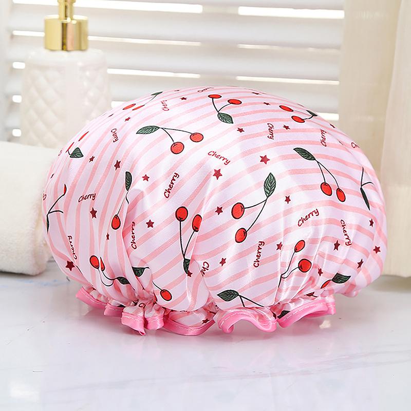 

Высококачественная шапочка для душа, двухслойная, многофункциональная, женская, водонепроницаемая, дышащая и пыленепроницаемая, аксессуар для волос