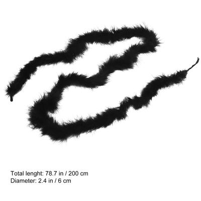 2Pcs Decoration Plumes Boa for Women DIY Craft Clothing Accessory Turkey Plume Ornament Stage Dance Performance Cosplay