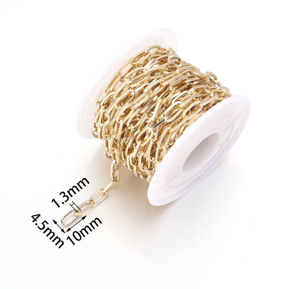 5 Yards/Rolle Metall-Aluminium-Kette Dreifach-Gliederkette Für Schmuckherstellung DIY Handgemachter Halsketten-Armband-Taschen-Zubehör Zubehör