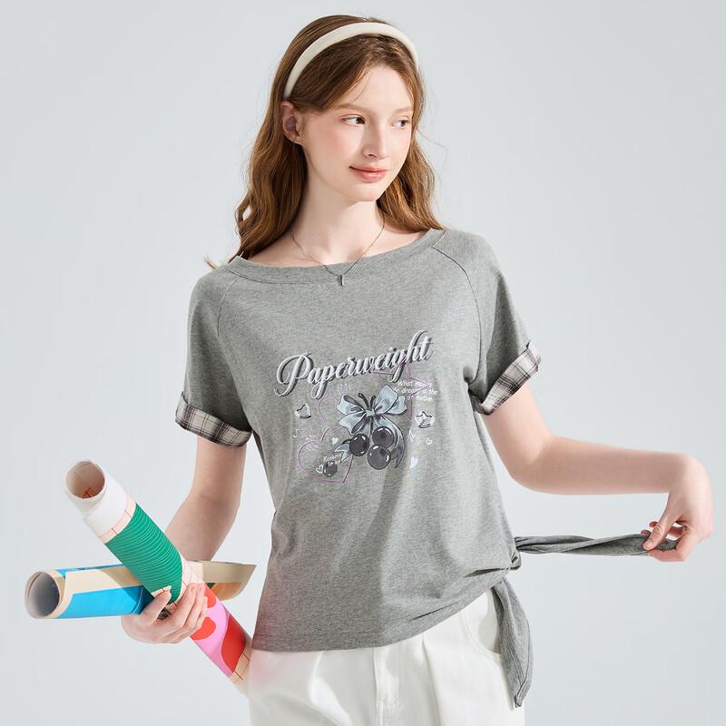 TonLion Women s Letter Print Short Sleeve T-shirt L