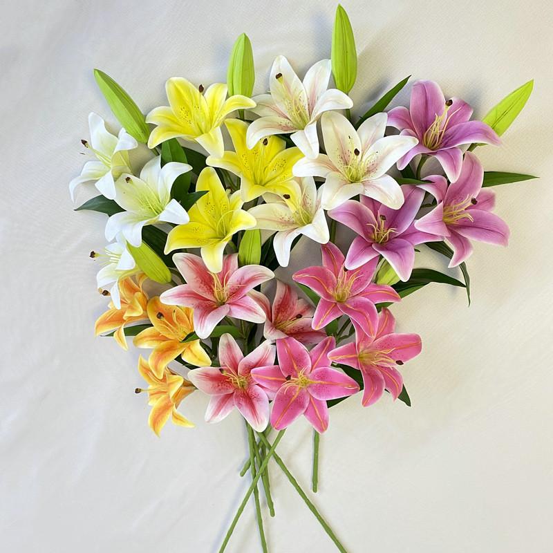 3d31w Faux Lily Flower With 3d Printing For Home Decor And Photography Props