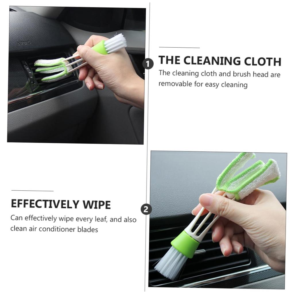 BELLIFFY 3-in-1 Car Brush Air Conditioner Interior Brush Keyboard Cleaning Computer Vent Home Detail Cleaning Louver Brush