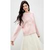 Sweet Floral Round Neck Knitted Sweater