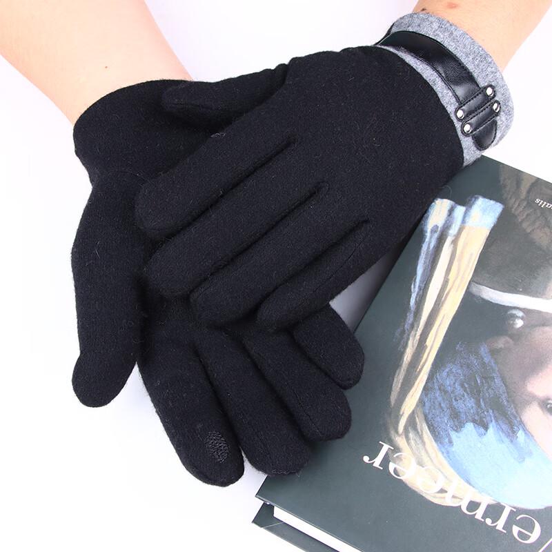 

Hengyuanxiang Men s HYX206ST Wool Touchscreen Gloves One Size