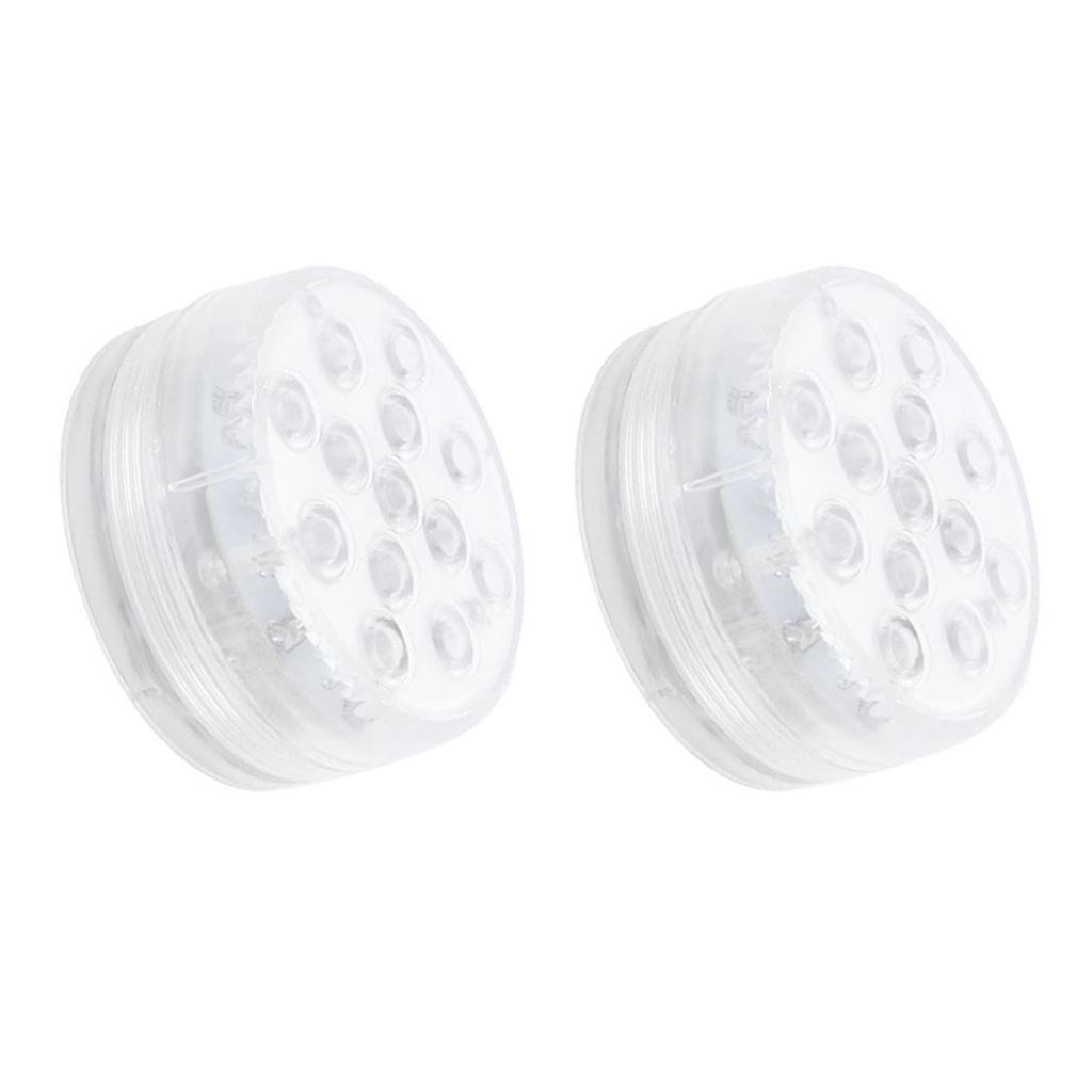2Pcs Magnetic Underwater Lamp IP68 Remote 16 Color RGB LED Pool Lamp with Suction Cups for Fountain