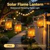 Lâmpada Suspensa de Chama Solar Luz Solar para Exterior Jardim Efeito de Chama Piscando à Prova d'Água Natal Jardim Pátio Quintal Luz de Caminho