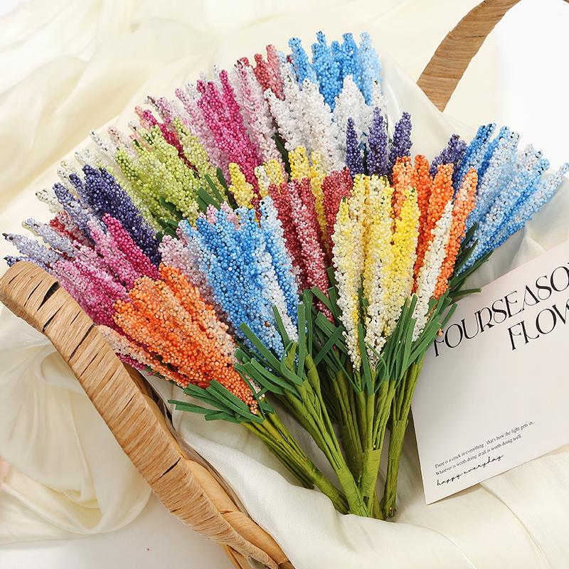 20PCs/lot Lavender Artificial Flowers Bouquet PE Foam Fake Flowers For Vase Home Room Decor DIY Wreath Wedding Decorations 2025
