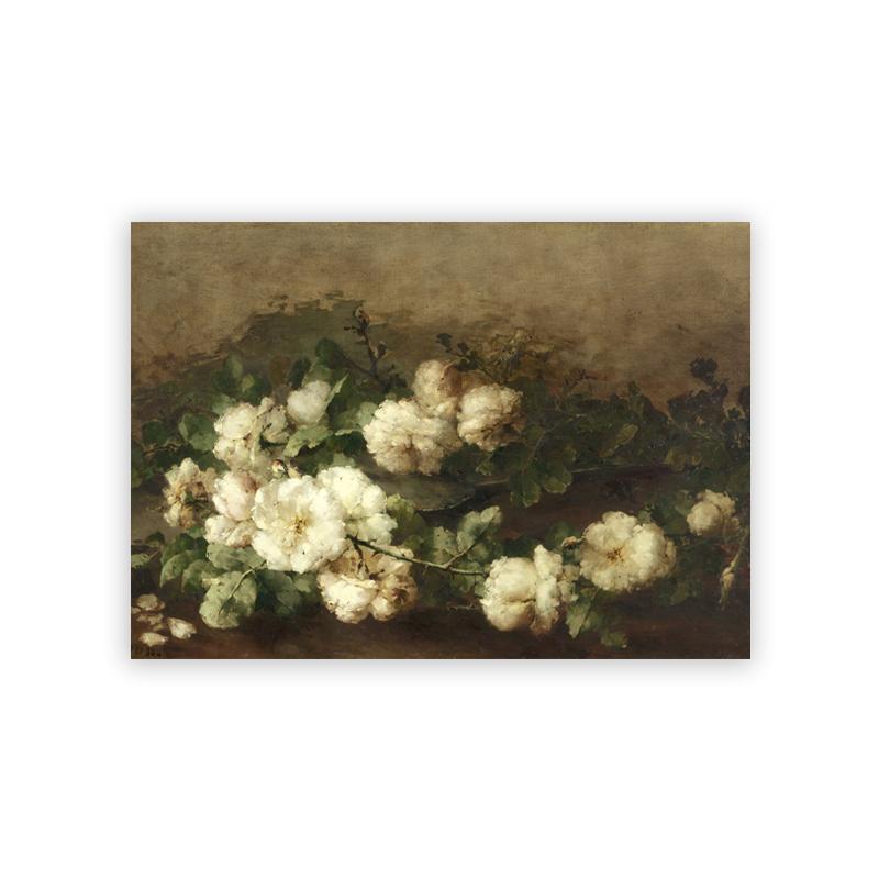 Moody Victorian Paintings Prints Vintage Dark Academia Aesthetic Decor Floral Poster Skeleton Canvas Painting Gallery Wall Decor