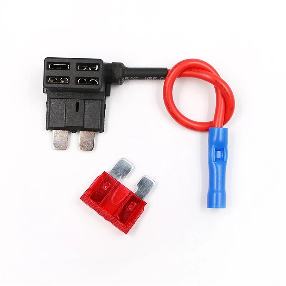 12V Fuse Holder Add-a-circuit TAP Adapter Micro2 Mini Small Standard ATM APM Blade Auto Fuse with Holder with 10A Blade Car Fuse Fuse Holders1