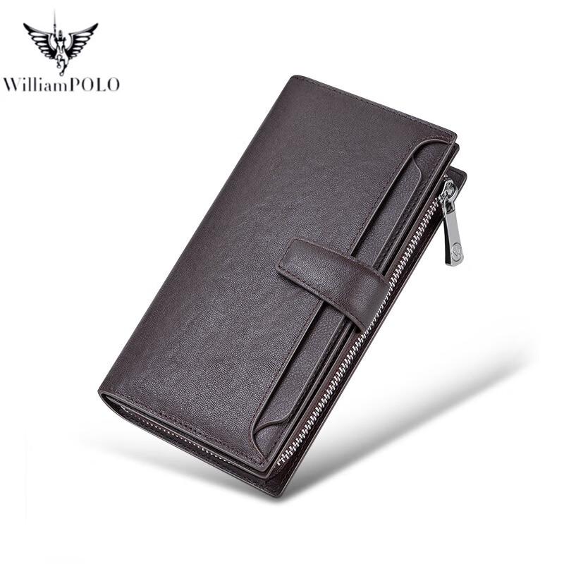 Мужской кошелек WILLIAMPOLO из натуральной кожи Long