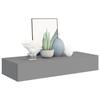 VidaXL Wall-mounted Shelves with Drawers 2 Pcs Grey 60x23.5x10 Cm MDF