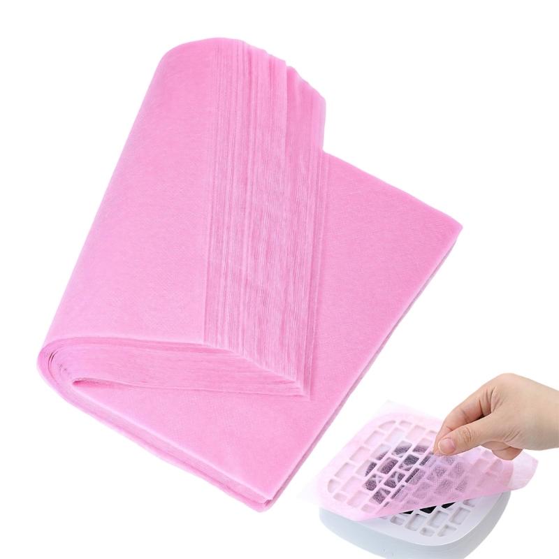 100 Pieces Nail Salon Vacuum Filter Sheets Single Use Dust Absorbing Pads For Nail Art Equipment Maintenance