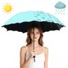 Parapluie pliant réactif à l'eau avec bord ondulé, des fleurs apparaissent lorsqu'il pleut, coupe-vent protection solaire UV parapluie de voyage portable