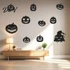 Removable Ghost Decals for Wardrobes 11Pcs Halloween Pumpkin Mirror Wall Stickers, Self-Adhesive Acrylic Decals, DIY Versatile Art Commercial