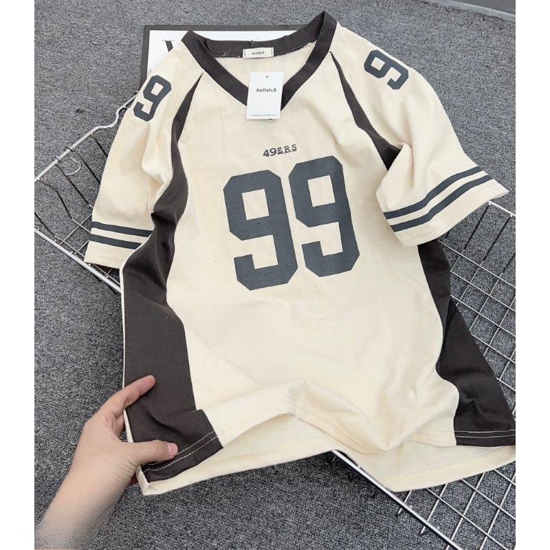 Men's And Women'S Sleeveless T-Shirt Number 99 Korean Style Cotton Collar Wide Form Unisex Super Beautiful Trend