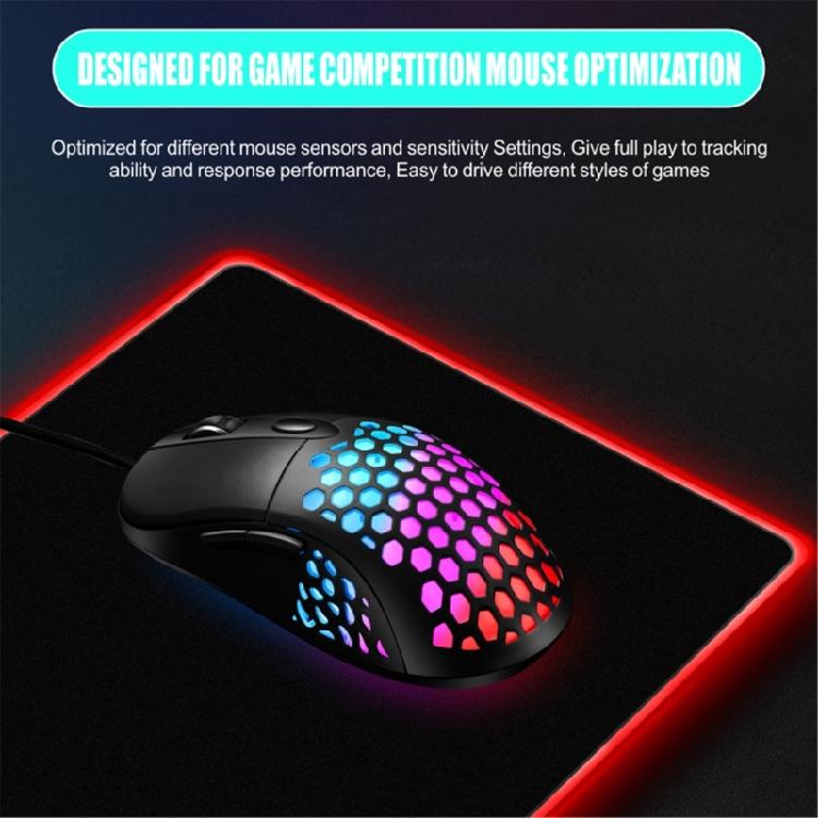 LED Gaming Mouse Pad Large Glowing LED Mousepad Antislip Rubber Base Computer Keyboard Desk Mouse Mat for Gaming