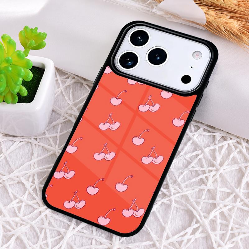 Food Fruit Red Cherry Phone Case for iPhone 17 Air 16 15 11 12 14 13 Pro Max Shockproof Cover