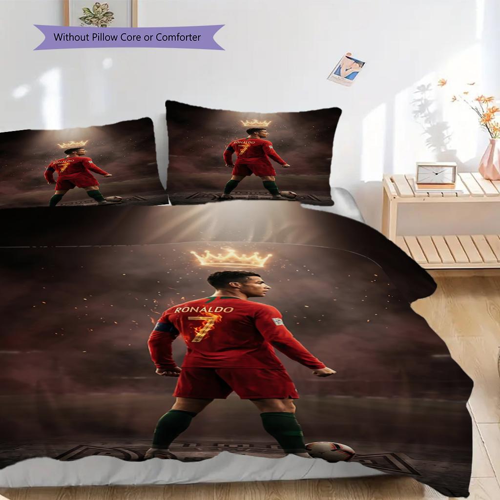 Champion's Crown: Ronaldo's Legacy Bedding (1 * duvet cover + 2 * pillowcase, without core) Duvet cover and pillowcase Christmas birthday gift