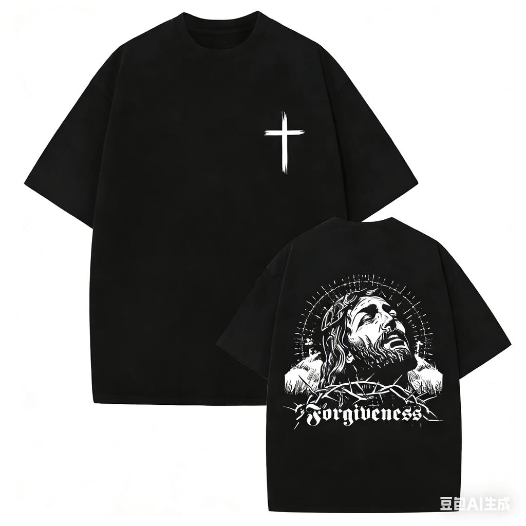 Christliche Religion Jesus Vergaß Ihre Väter Vintage Baumwolle 2000 T-Shirts Herrenbekleidung Neue Oberteile und T-Shirts Herren-T-Shirts