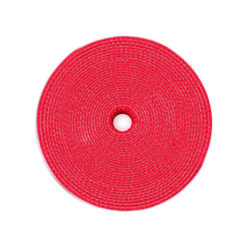 

STOYOBE 3 Meters Magic Tape Sticky Hook and Loop Fastener Data Cable Organizer Red