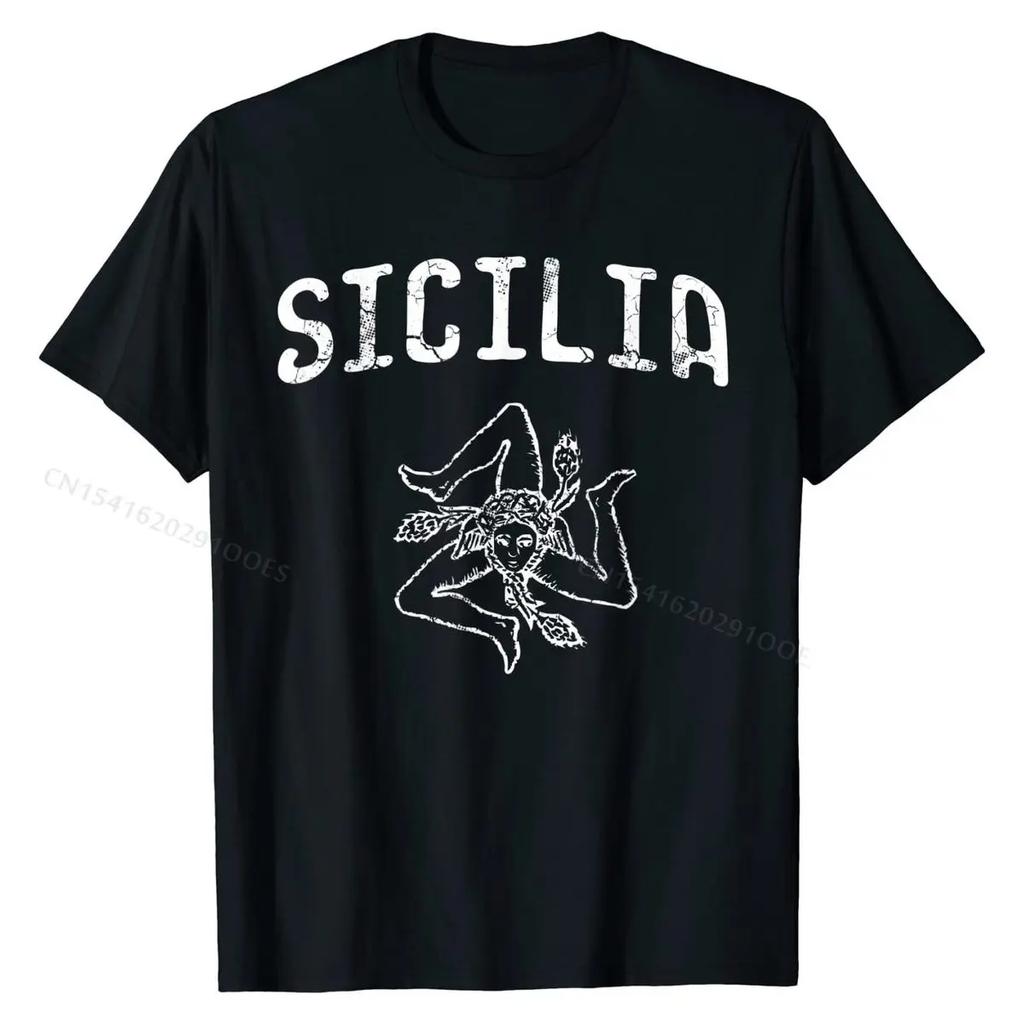 Sicily IslandItalySicily Island ItalySicily IslandItaly Italian Tshirt printed Tshirt fashionable topTshirt women'scasual Tshirt