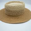 Korean Japanese Weaving Splicing Gradual Change Beige Casual Flat Top Top Hat Men And Women Summer Sunshade Sun Protection Beach Straw Hat