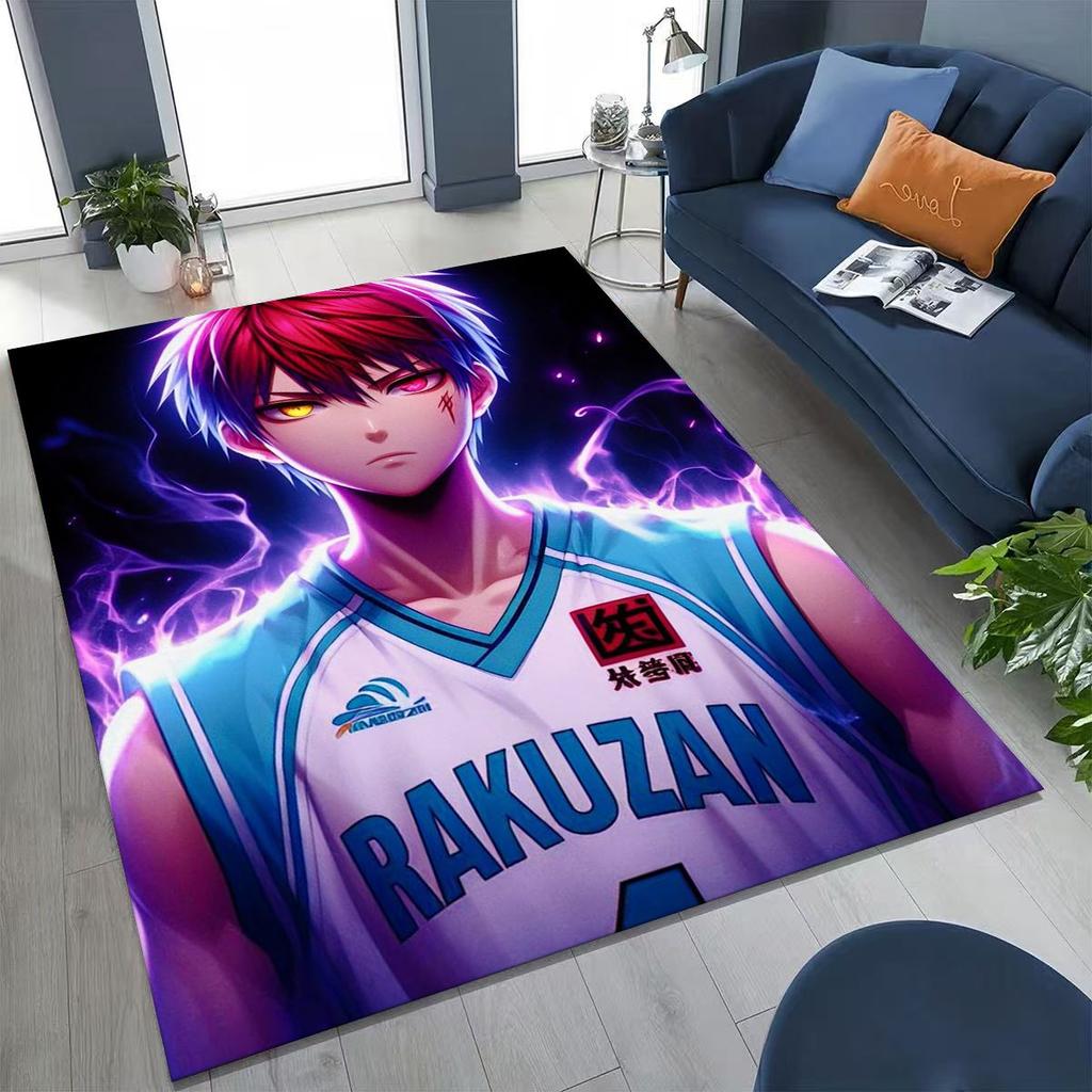 Anime Kuroko's Basketball Cartoon Art Carpet Rug for Bedroom Living Room Sofa Home Doormat Decor,Large Kid Non-slip Floor Mat
