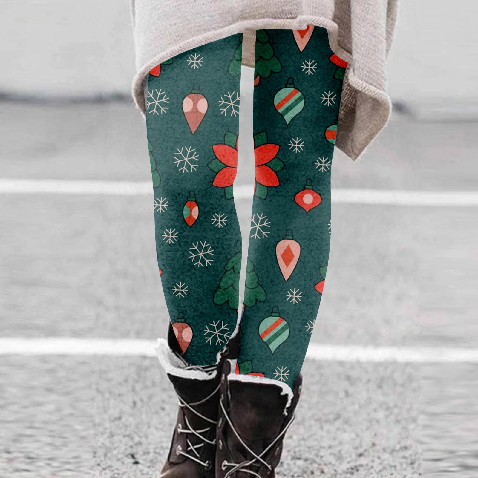 

Женская мода клетчатый принт высокопрочные эластичные мягкие леггинсы на животе брюки S зелёный