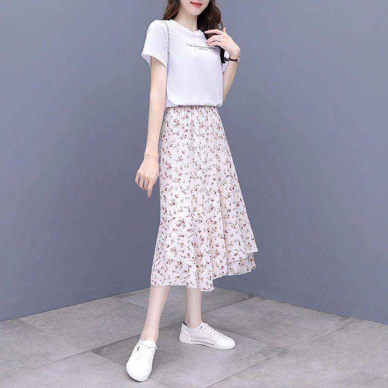Fustă plisată de vară pentru femei, talie înaltă, florală, linie A, fustă de lungime jumătate, rochie de lungime medie