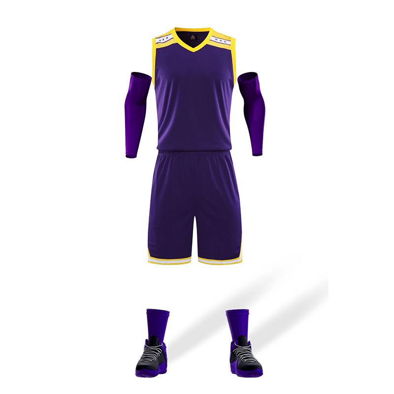 Men's Summer Basketball Team Uniform Set - Training Vest with Print