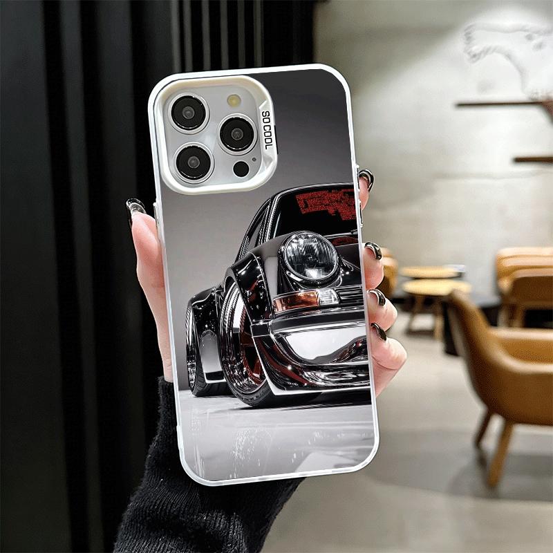 Electroplated Style Sports Car Soft Phone Case for iPhone 15 16 17 Pro Max 17Air 16E 14 Plus 13 12 Mini Shockproof Cover Back Sh