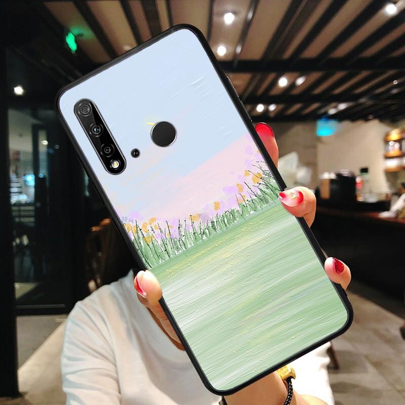 Hand Painted Flower Sceneary Phone Case For Huawei P50 Pro P30 P40 Lite P40Pro P20 Lite P10 Plus Mate 20 Pro Mate20 X