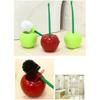 1PCS Toilet Brush and Holder Set, Creative Cherry Shape Toilet Brush and Holder, Compact Good Grip Toilet Brush, ABS Plastic Handle, Decorative Bathro