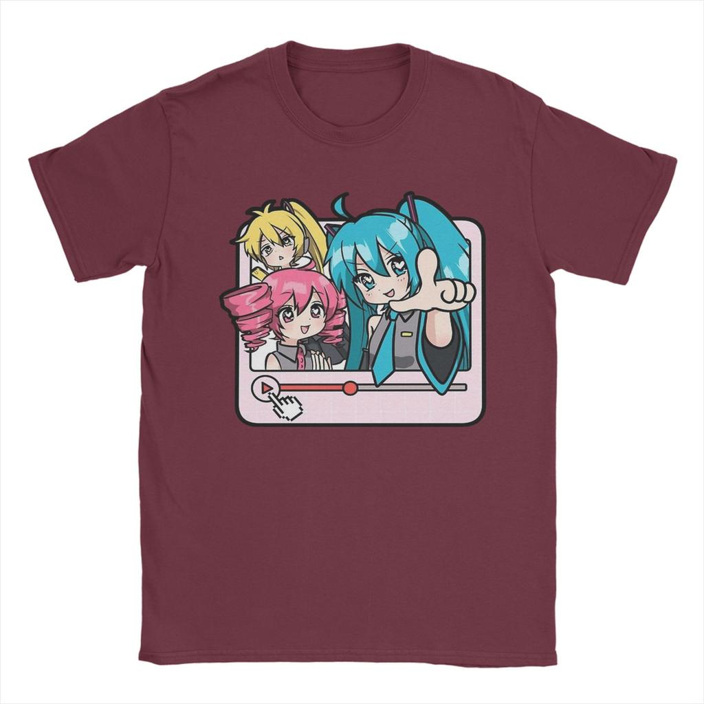 Triple Baka Kasane Teto Akita Neru VOCALOID Playlist Song T Shirt  100% Cotton Vintage T-Shirts  Short Sleeve Clothing