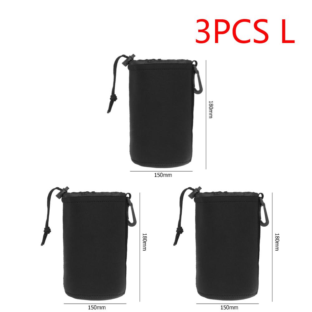 Camera Lens Bag Waterproof Soft Neoprene Camera Lens Pouch Bag Drawstring Protector Case with S M L XL Size