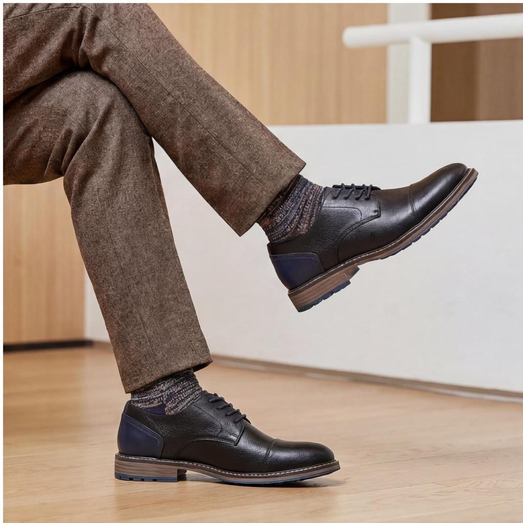Retro Men's Casual Derby Shoes